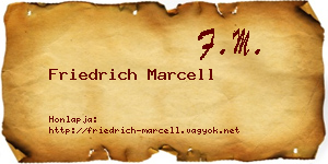 Friedrich Marcell névjegykártya