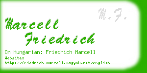 marcell friedrich business card